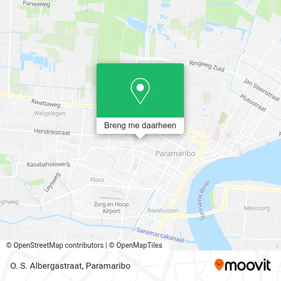 O. S. Albergastraat kaart