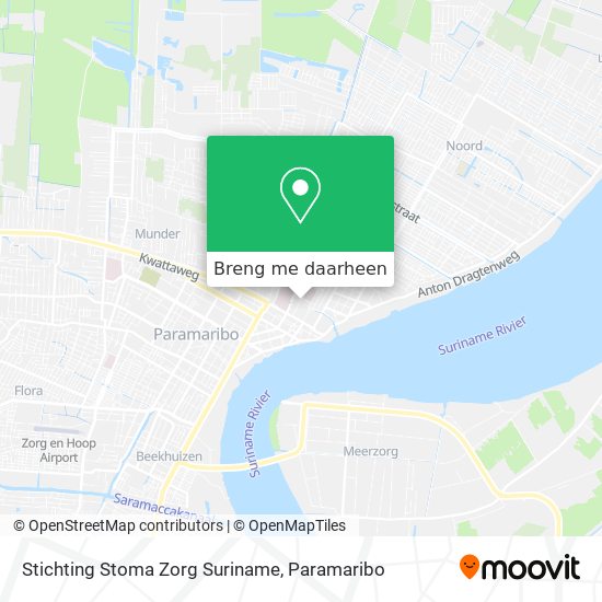 Stichting Stoma Zorg Suriname kaart
