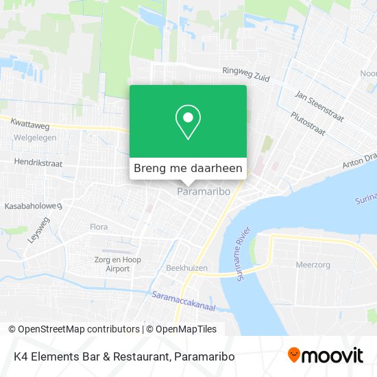 K4 Elements Bar & Restaurant kaart