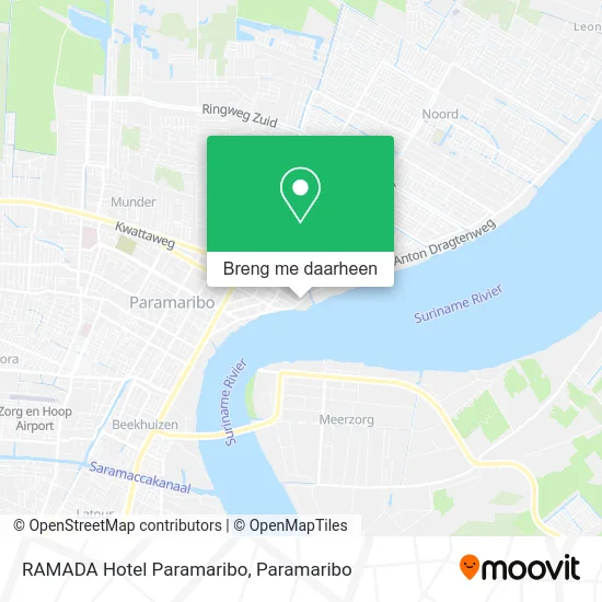 RAMADA Hotel Paramaribo kaart