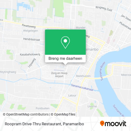 Roopram Drive-Thru Restaurant kaart