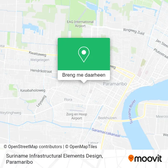 Suriname Infrastructural Elements Design kaart