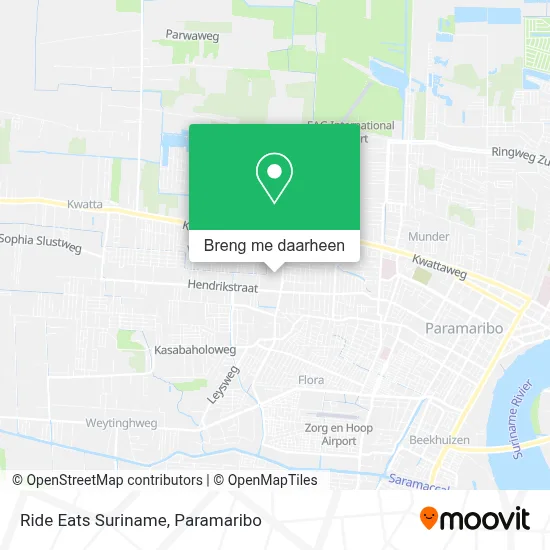 Ride Eats Suriname kaart
