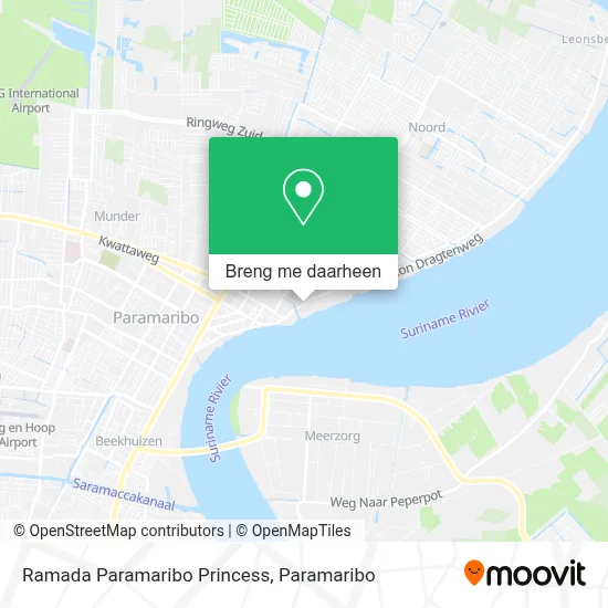 Ramada Paramaribo Princess kaart