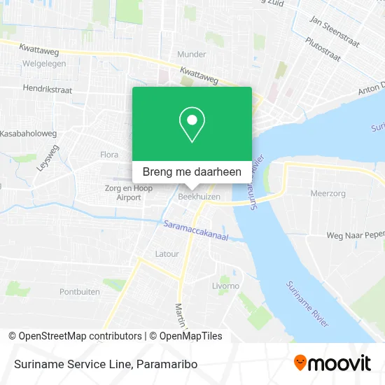 Suriname Service Line kaart