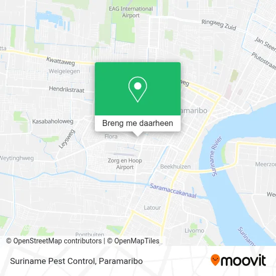 Suriname Pest Control kaart