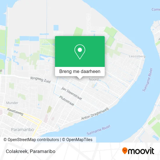 Colakreek kaart