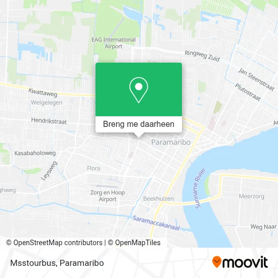 Msstourbus kaart