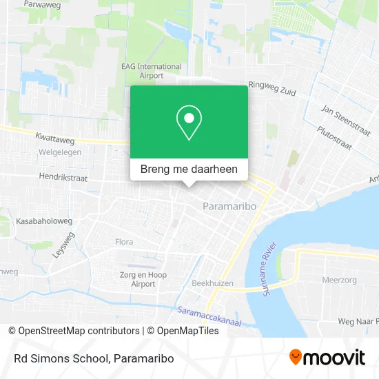 Rd Simons School kaart