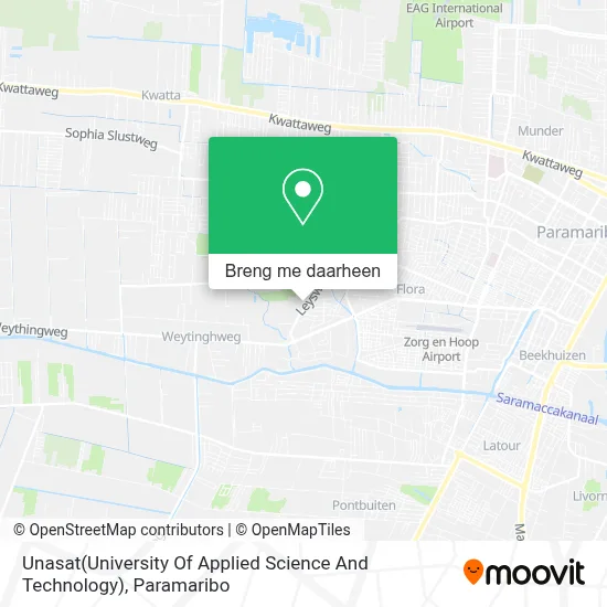 Unasat(University Of Applied Science And Technology) kaart