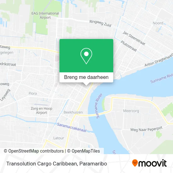 Transolution Cargo Caribbean kaart