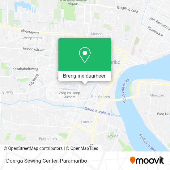 Doerga Sewing Center kaart