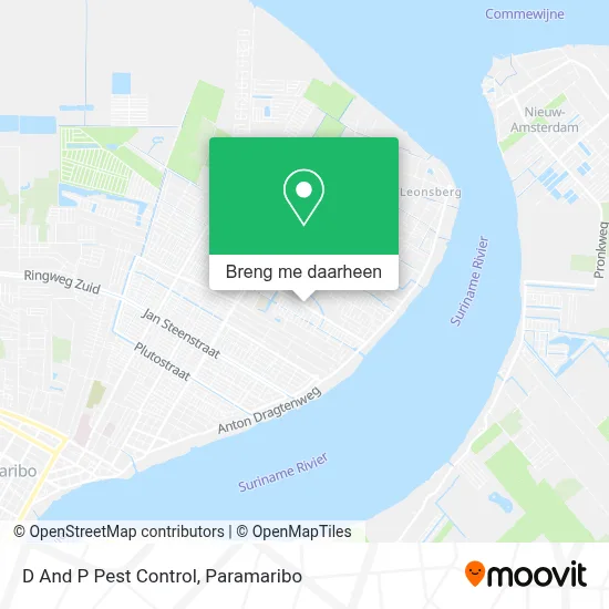 D And P Pest Control kaart