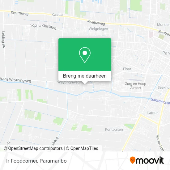 Ir Foodcorner kaart