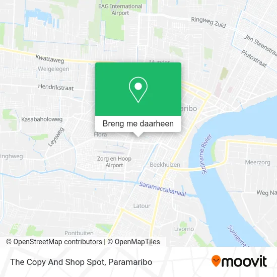 The Copy And Shop Spot kaart