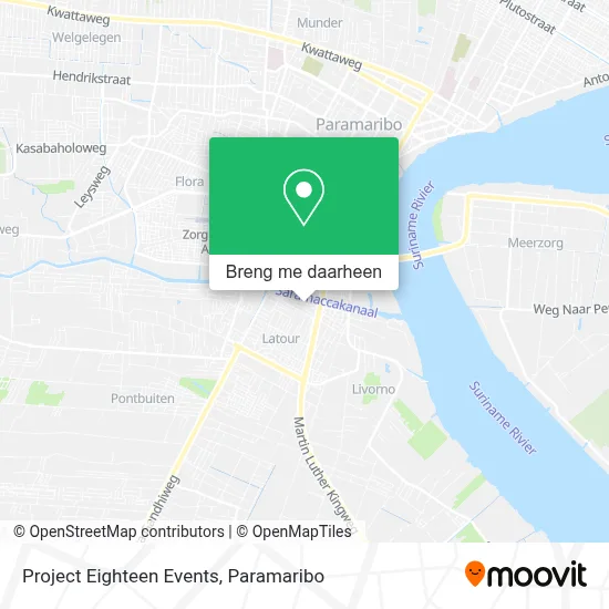 Project Eighteen Events kaart