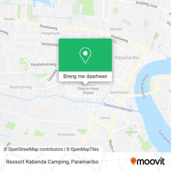 Ressort Kabenda Camping kaart