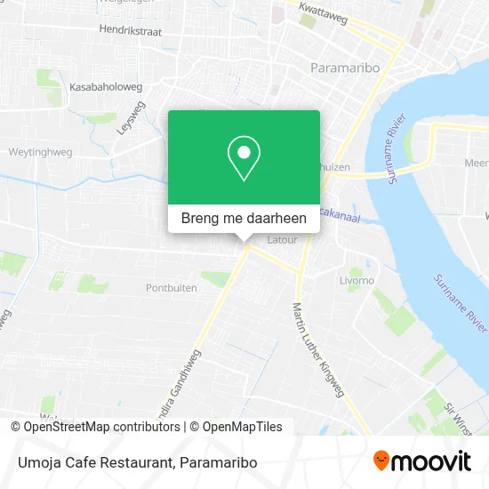 Umoja  Cafe Restaurant kaart