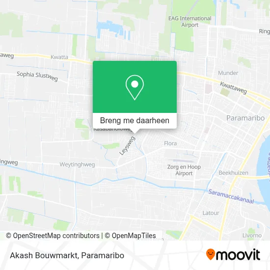 Akash Bouwmarkt kaart
