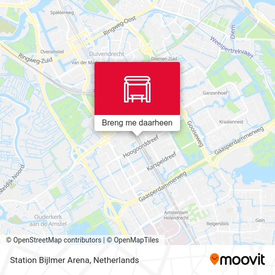 Station Bijlmer Arena kaart