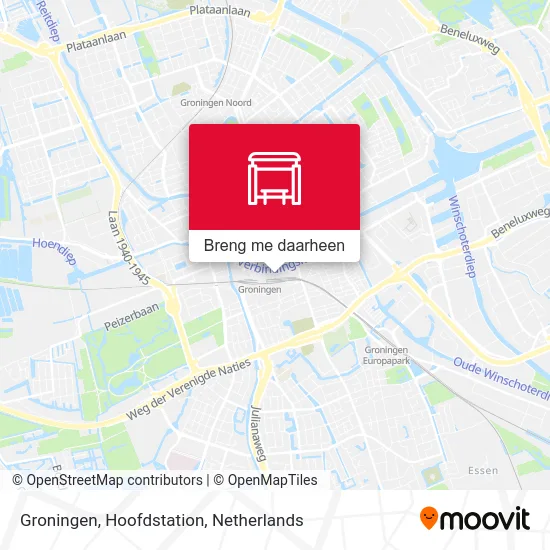 Groningen, Hoofdstation kaart