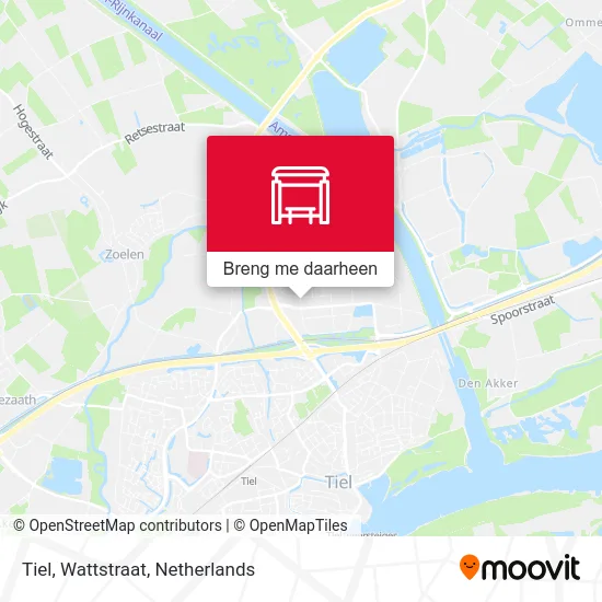 Tiel, Wattstraat kaart