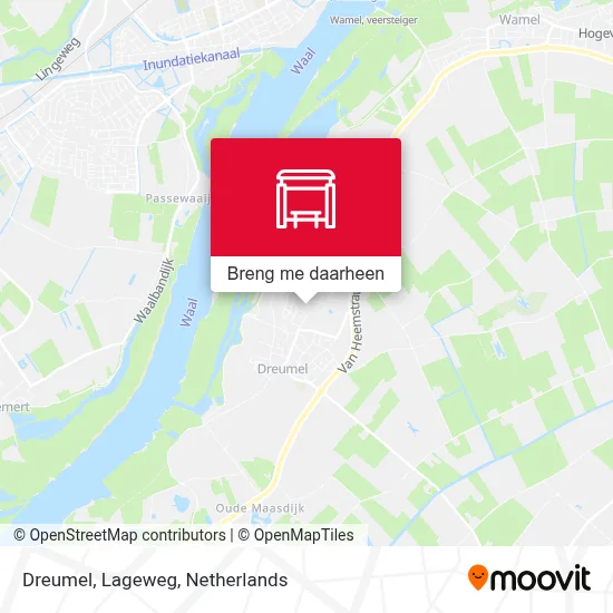 Dreumel, Lageweg kaart