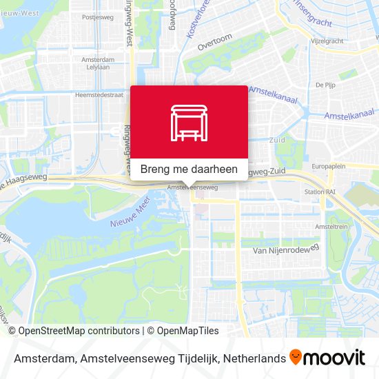 Amsterdam, Amstelveenseweg Tijdelijk kaart