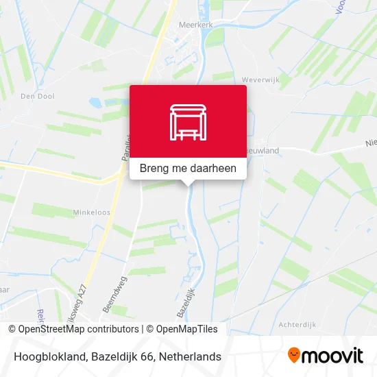 Hoogblokland, Bazeldijk 66 kaart