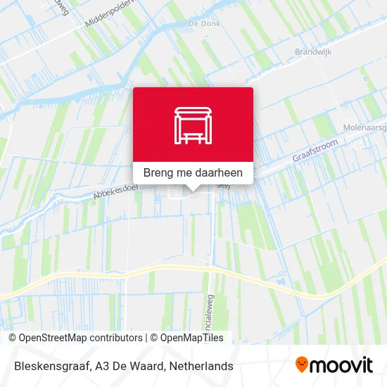 Bleskensgraaf, A3 De Waard kaart