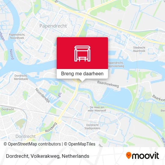 Dordrecht, Volkerakweg kaart