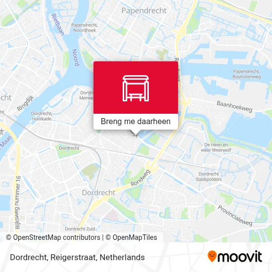 Dordrecht, Reigerstraat kaart