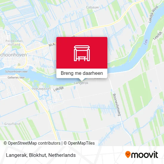 Langerak, Blokhut kaart