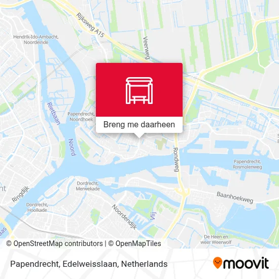 Papendrecht, Edelweisslaan kaart