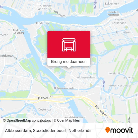 Alblasserdam, Staatsliedenbuurt kaart