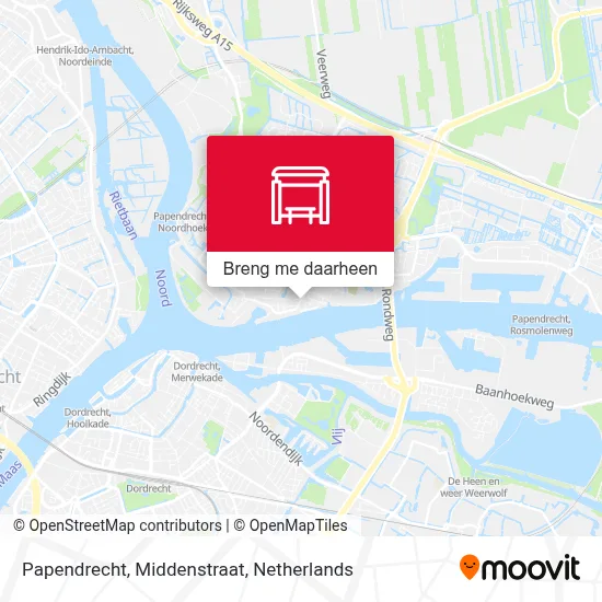 Papendrecht, Middenstraat kaart