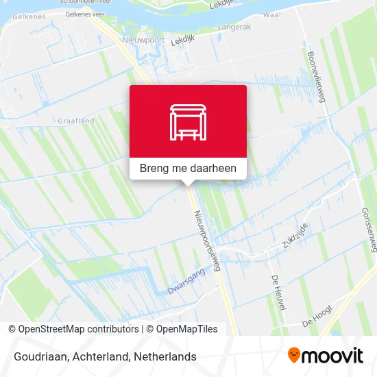 Goudriaan, Achterland kaart