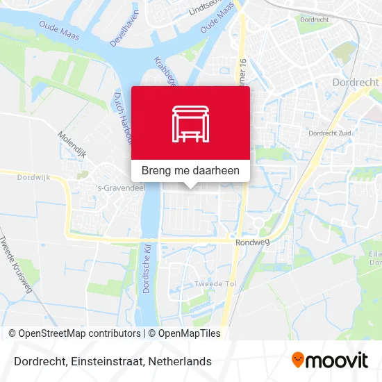 Dordrecht, Einsteinstraat kaart