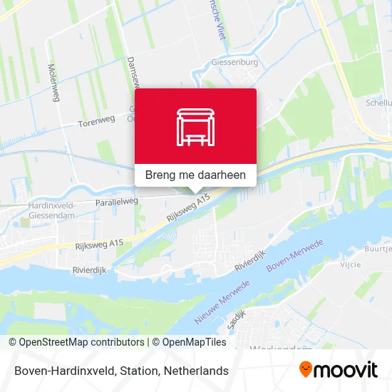 Boven-Hardinxveld, Station kaart