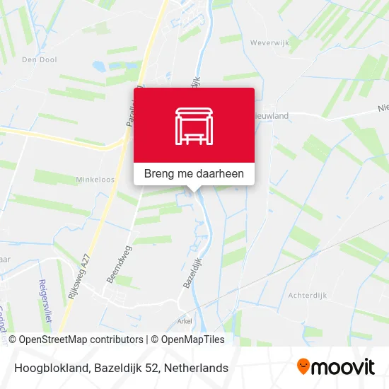 Hoogblokland, Bazeldijk 52 kaart