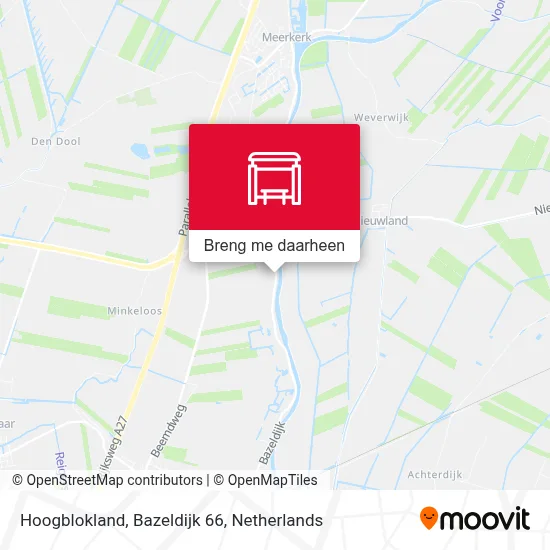 Hoogblokland, Bazeldijk 66 kaart