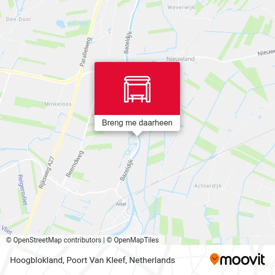 Hoogblokland, Poort Van Kleef kaart