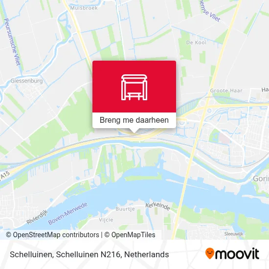 Schelluinen, Schelluinen N216 kaart