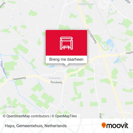 Haps, Gemeentehuis kaart