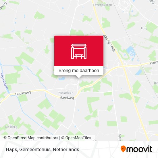 Haps, Gemeentehuis kaart