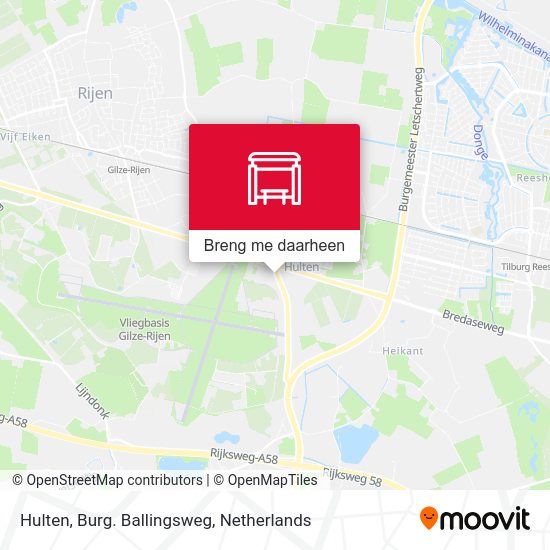 Hulten, Burg. Ballingsweg kaart