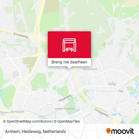 Arnhem, Heideweg kaart