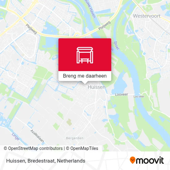 Huissen, Bredestraat kaart
