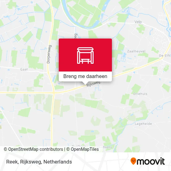 Reek, Rijksweg kaart