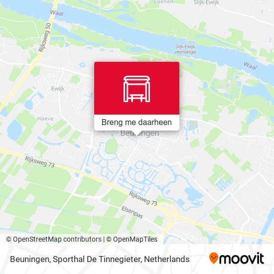 Beuningen, Sporthal De Tinnegieter kaart